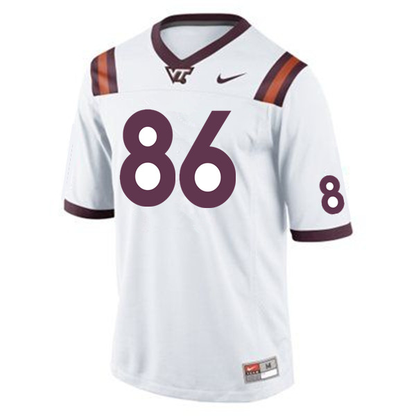 Men #86 Keondre Banks Virginia Tech Hokies College Football Jerseys Sale-White - Click Image to Close